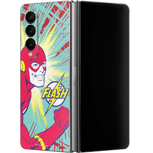 DC Comics The Flash Classic Art Smile Blast Galaxy Z Fold4 5G Skin